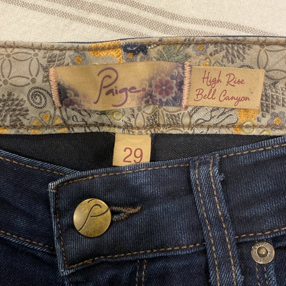 Paige Denim.  High rise Bell Canyon. - Picture 2 of 3